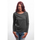 Ladies Longsleeve Shirt charcoal grey