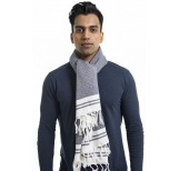 Khadi Scarf - Navy Blue