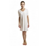 Ruched Sleeve Dress - White