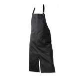 Long Apron with Pocket,Black