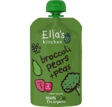 broccoli pears + peas