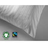 Organic Cotton Oxford Pillow Case w/ Satin Stripe