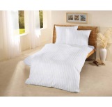 Organic Cotton Satin Stripe Duvet Cover