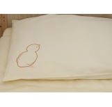 Cotton Embroidered Pillow Case for Cot Bed