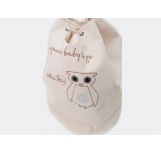 Organic Cotton Owl Bag for Travel Cot Bedding