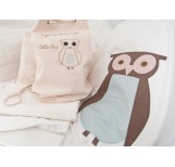 Organic Cotton Owl Duvet Cover for Travel Cots