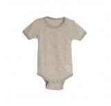 Kurzarm-Body - natural/taupe striped