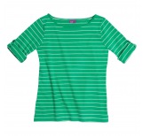 Streifen-Shirt, 3/4-Arm - green/natural striped