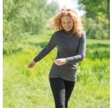 Rollkragen-Shirt - anthracite melange
