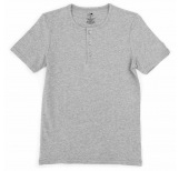 Men’s Organic Placket T-shirt Grey
