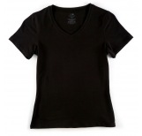 Women's Organic T-shirt V-Neck Black