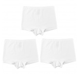 Girl's Organic Boxer Briefs White