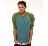 Baseball shirt green/blue