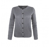 Damen Cardigan in grau-melange