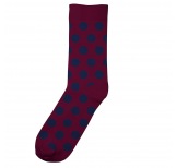 Socks Sigtuna Dots Burgundy
