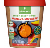Frucht-Frucht-Sorbet Mango & Erdbeere
