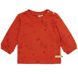 Shirt langarm Strukturstrick mit Druck