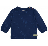 Shirt langarm Strukturstrick mit Druck